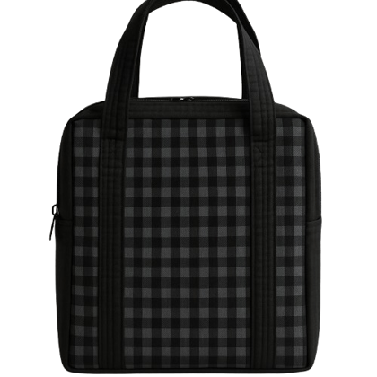 Black Insulated Lunch Bag with Double Zip & Plastic Lunch Box | Office, School & Travel Tiffin Combo Black Insulated Lunch Bag with Double Zip & Plastic Lunch Box | Office, School & Travel Tiffin Combo