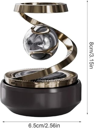 Solar Rotating Car Air Freshener – Refillable Dashboard Air Purifier, Stylish Autorotation Decoration for Car Interior, Eco-Friendly Fragrance Diffuser (Pack of 1)