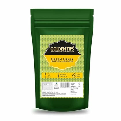 Golden Tips Loose Leaf Lemongrass & Green Tea, Detox & Soothing Herbal Tea, Antioxidant-Rich, Digestion & Immunity Boost, Aromatic, Light & Refreshing (250 Gram, 120 cups)