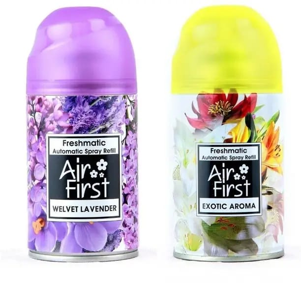 Air first Lavender, Exotic Aroma automatic spray refill combo  (2 x 225 ml)