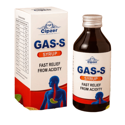 Cipzer Gas-S-Syrup: Fast-Acting Liquid Relief for Gas, Hyperacidity, & Bloating 