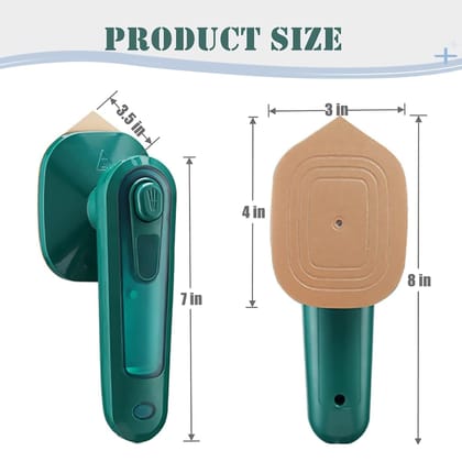 Portable Micro Steam Iron, Green Iron Handheld Garment Steamer, Dry and Wet Wrinkles Removing Lightweight Steamer for Home Office
