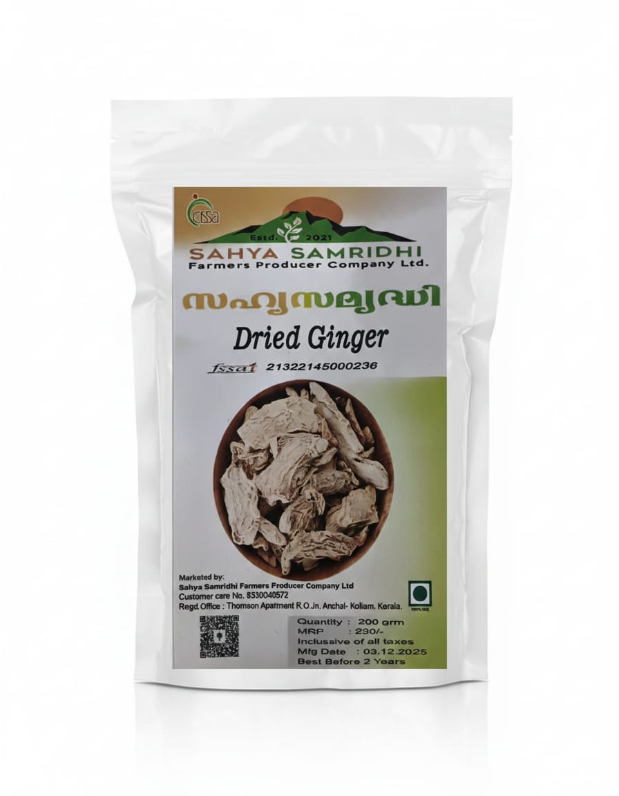 Sahya Samridhi Dried Ginger - 200g, 100% Veg, FSSAI Certified