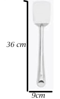 Mii Art brand stainless steel Spoon for Cooking & Serving Kitchen Tools Spatula spoon name two type skimmer,ladle & palta (size-large)pack of 4 pcs.