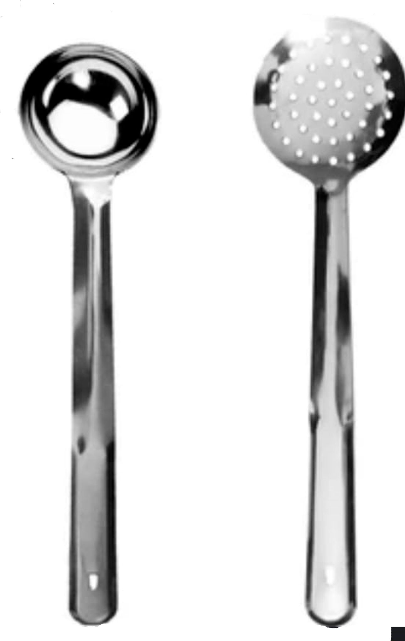 Mii Art brand stainless steel Spoon for Cooking & Serving Kitchen Tools skimmer and ladle(large-size)pack of 2pcs.