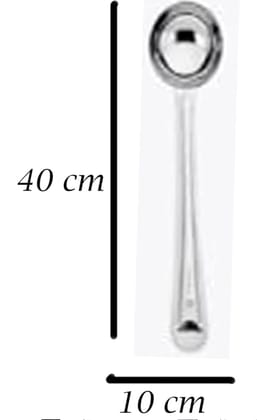 Mii Art stainless steel Spoon for Cooking & Serving Kitchen Tools palta and ladle(large-size)pack of 2pcs.