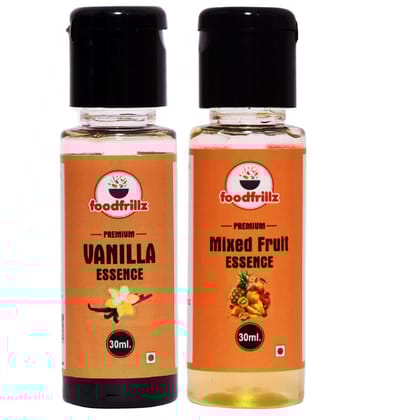 foodfrillz Vanilla and Mixed Fruit Food Flavor Essence Combo Pack (30 ml x 2) foodfrillz Vanilla and Mixed Fruit Food Flavor Essence Combo Pack (30 ml x 2)