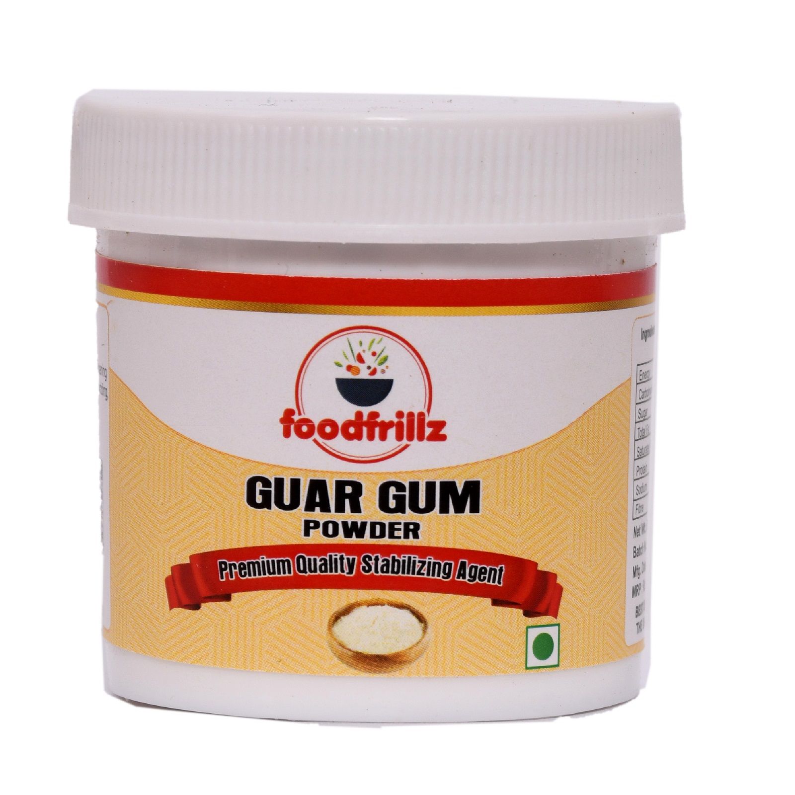 foodfrillz Guar Gum Powder, 50 g gluten free stabilizing agent for baking
