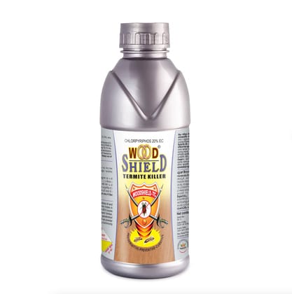 WOOD SHIELD Termite Killer - CHLORPYRIPHOS 20% EC (Preservative, Preventive, Curative) WOOD SHIELD Termite Killer - CHLORPYRIPHOS 20% EC (Preservative, Preventive, Curative)