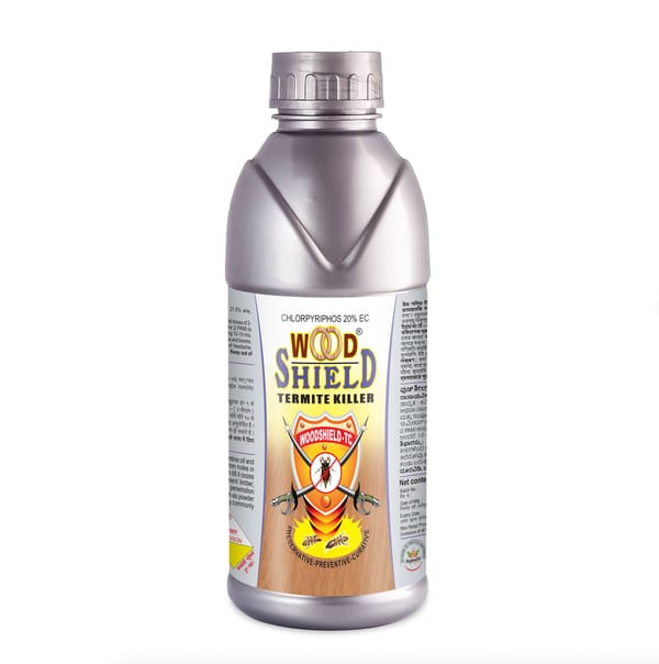 WOOD SHIELD Termite Killer - CHLORPYRIPHOS 20% EC (Preservative, Preventive, Curative)