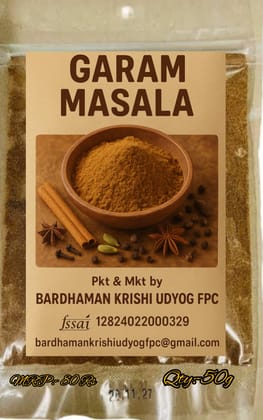 BARDHAMAN KRISHI UDYOG FPC Garam Masala Powder, 50g