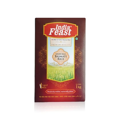 Indiafeast Golden Sella Basmati Rice-1kg (Long Grain)