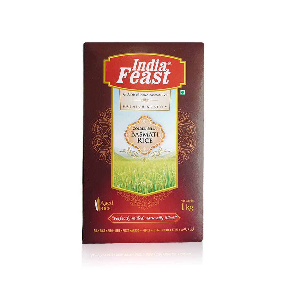 Indiafeast Golden Sella Basmati Rice-1kg (Long Grain)