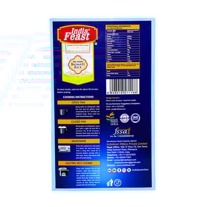 Indiafeast XXL Steam Basmati Rice | 1kg | Long Grain