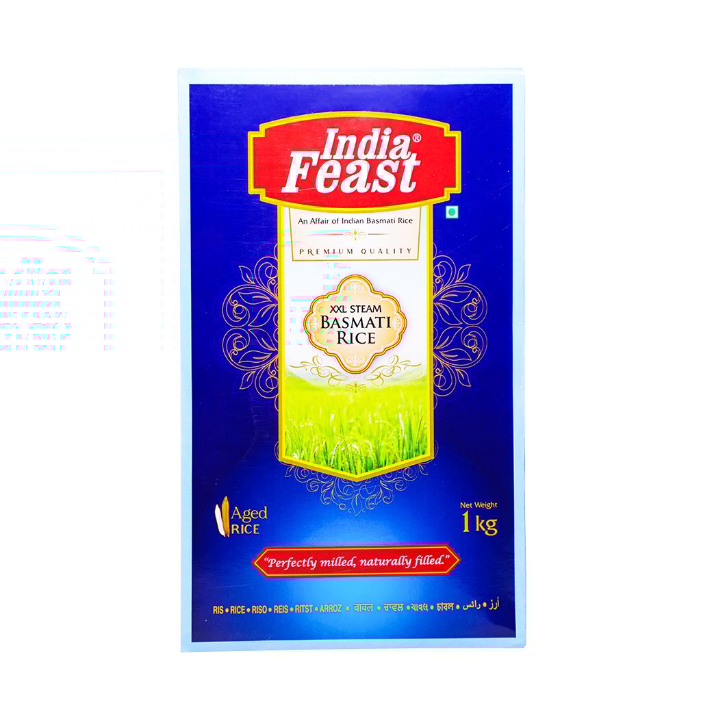 Indiafeast XXL Steam Basmati Rice | 1kg | Long Grain
