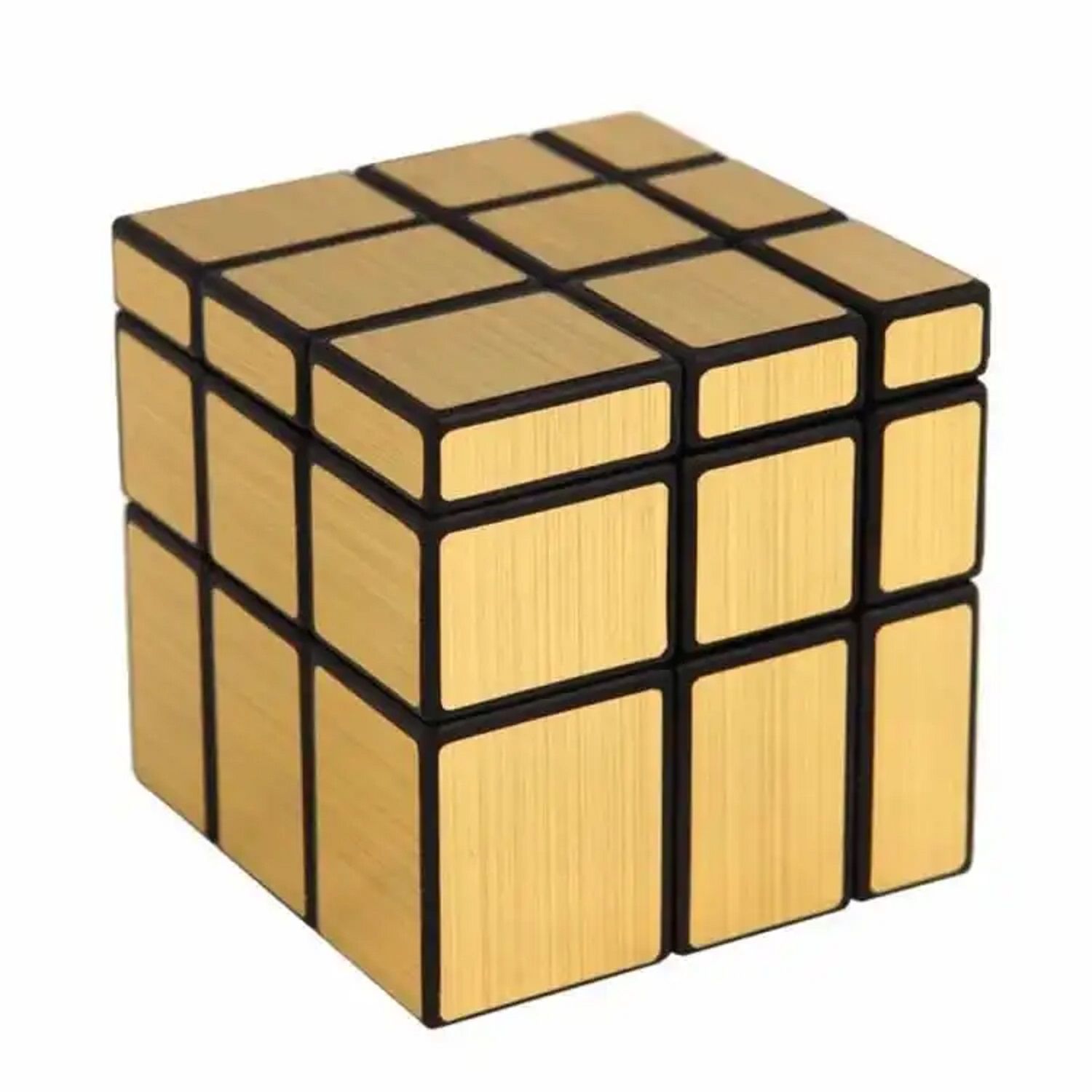 KTRS ENTERPRISE 3x3x3 Gold Mirror Magic Speed Cube Speedy Stress Buster Brainstorming Puzzle for Kids & Adults