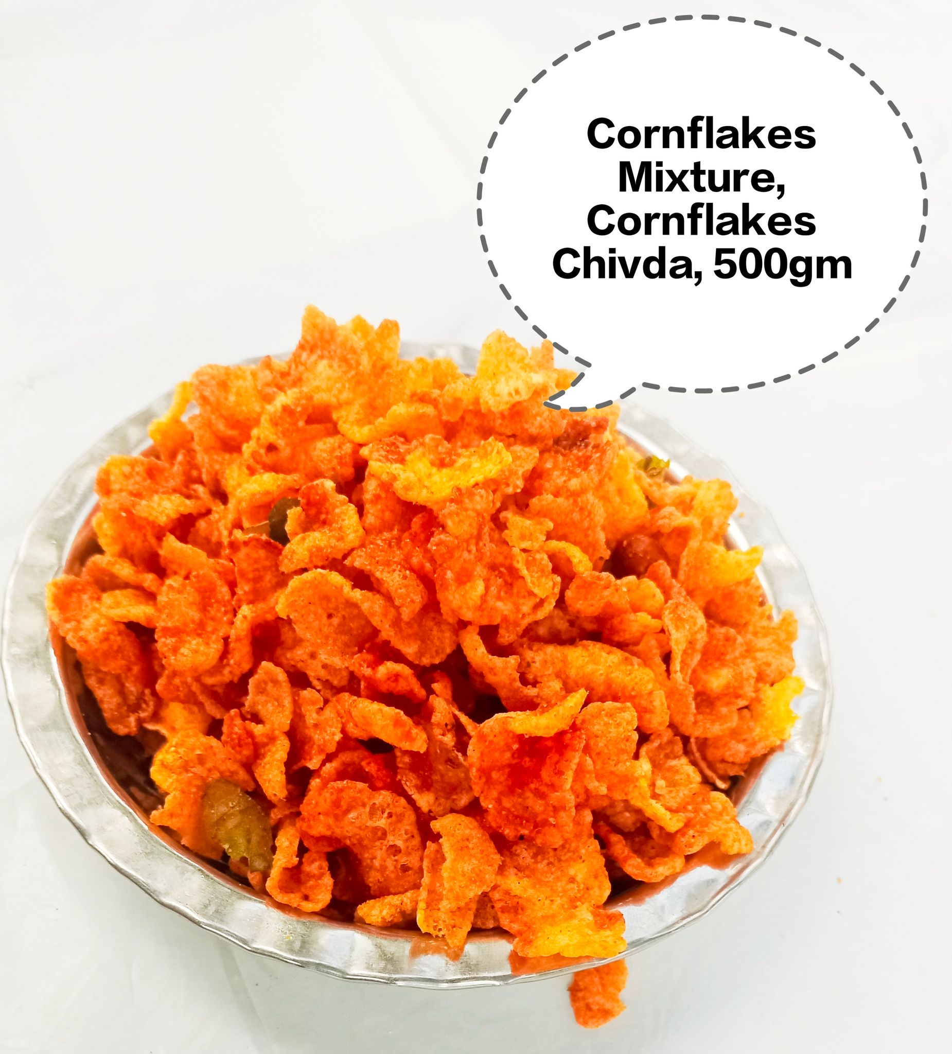 Cornflakes Mixture, Cornflakes Chivda, Masala Corn Mix, Makai Flakes Namkeen, Crispy Cornflakes Snack 500gm