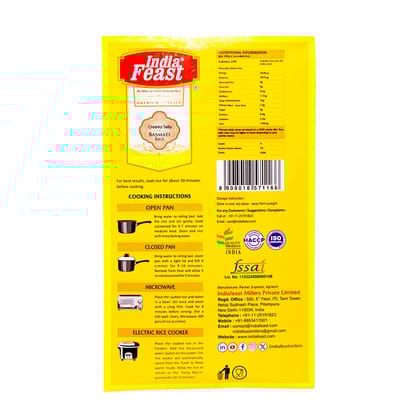 Indiafeast Creamy Sella Basmati Rice | 1 kg | Long Grain