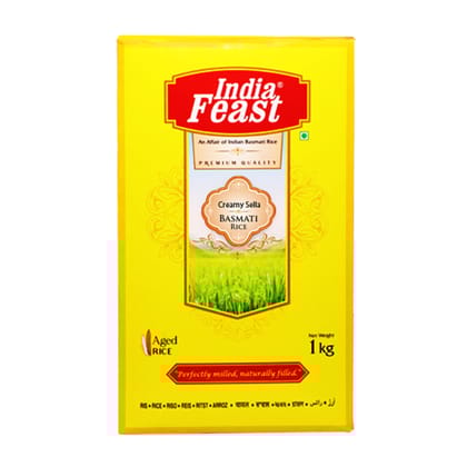 Indiafeast Creamy Sella Basmati Rice | 1 kg | Long Grain