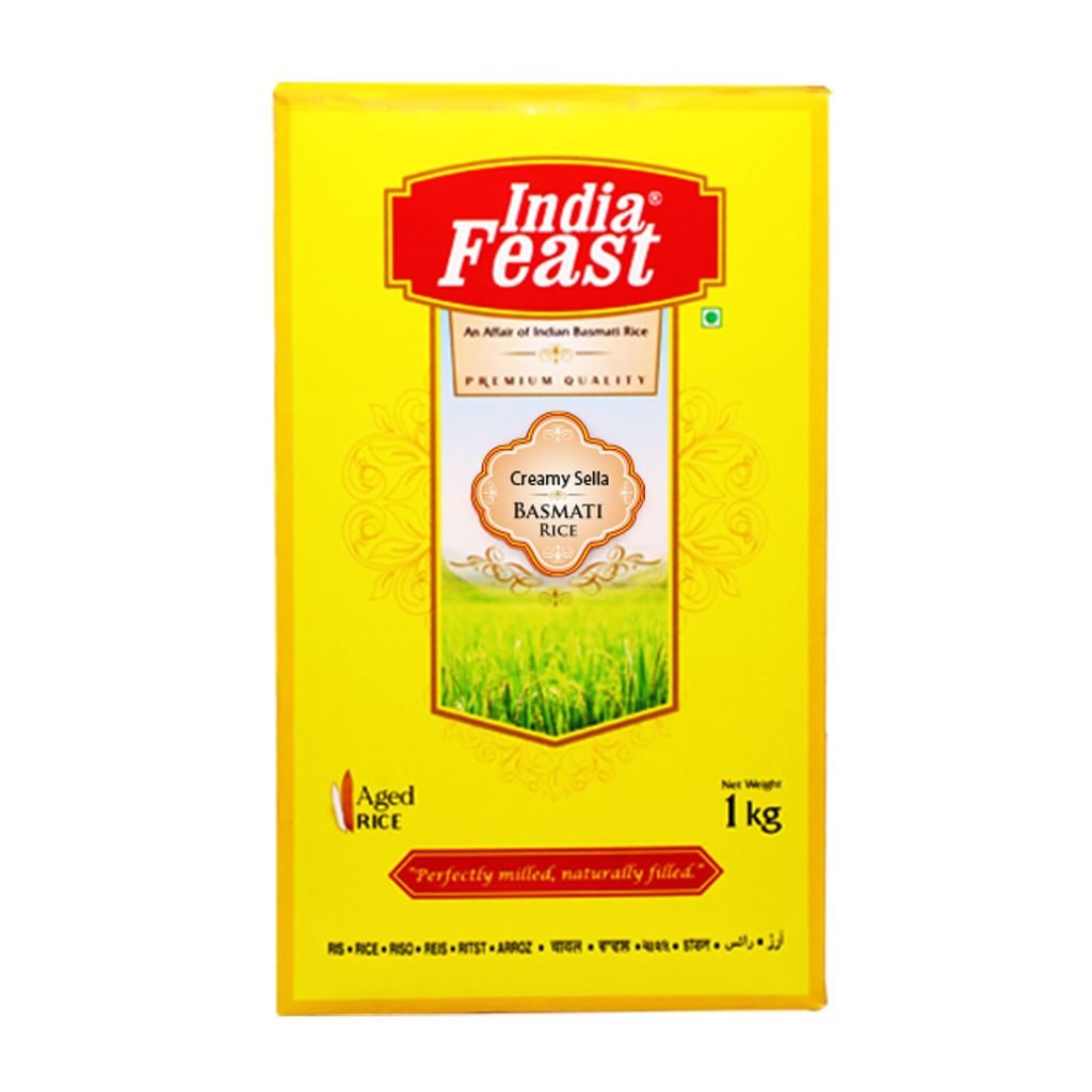 Indiafeast Creamy Sella Basmati Rice | 1 kg | Long Grain