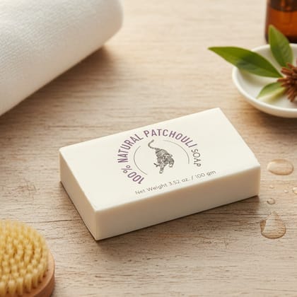 Kheoni 100% Natural Patchouli Aromatic Scented Bathing Soap Bar for Men and Women | Makes Skin Soft, Retains Moisture | Bathing Soap Bar with Natural Aroma | Promotes Smooth, Glowing, More Radiant Skin - 100 gm