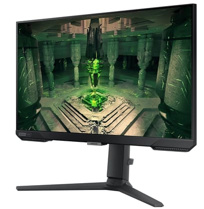 Samsung 25"(62.2cm) Odyssey G4 IPS Gaming Monitor|FHD 1920 x 1080|240Hz|1ms|400nits|SRGB 99%|Ports-HDMIx2,DP,Headphone|DP Cable|Height-Tilt-Pivot Adjustable Stand|Nvidia G-Sync|LS25BG400EWXXL|Black