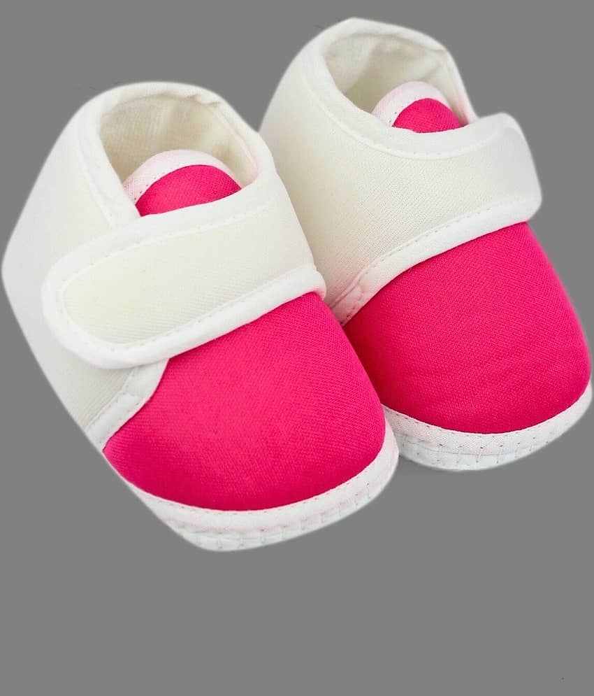 Neska Moda - Fluorescent Pink  Booties For Baby Boy & Baby Girl 6-12 Months ( Pack of 1 )