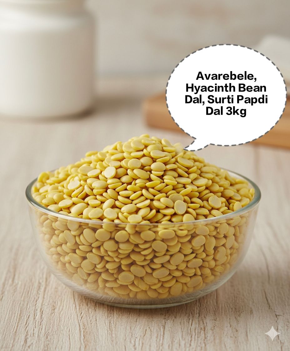 Avarebele, Hyacinth Bean Dal, Surti Papdi Dal, Lilva Dal, Field Bean Dal 3kg