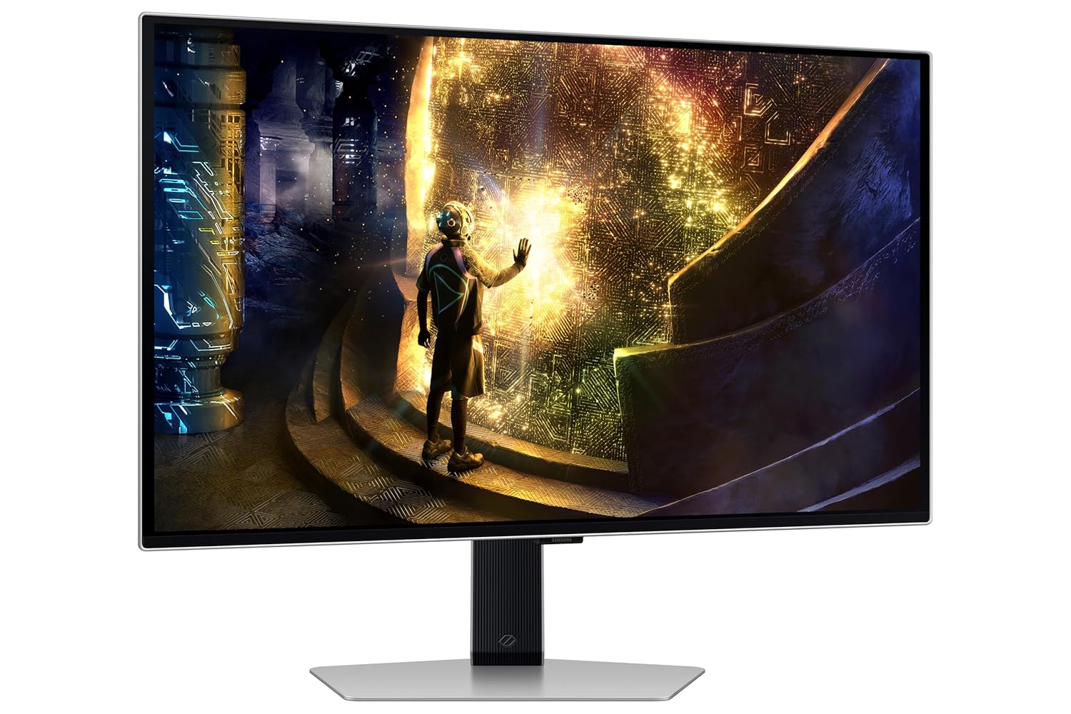  Samsung 27" (67.8 cm) Odyssey G6 OLED 2K Gaming Monitor|QHD 2560 x 1440|240 Hz|0.03ms| OLED Safeguard+|FreeSync Premium Pro|Nvidia G-Sync|Height-Tilt-Pivot Adjustable Stand|LS27DG610SWXXL|Silver 