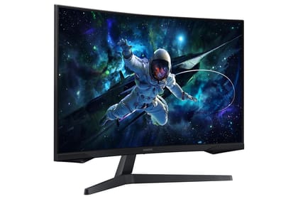  Samsung 32" (80cm) Odyssey G5 2K Curved Gaming Monitor|QHD 2560 X 1440|1000R Curved|165Hz|1ms(MPRT)|300nits|Ports-HDMI,DP,Headphone|DP Cable|HDR10|FreeSync|LS32CG550EWXXL|Black 
