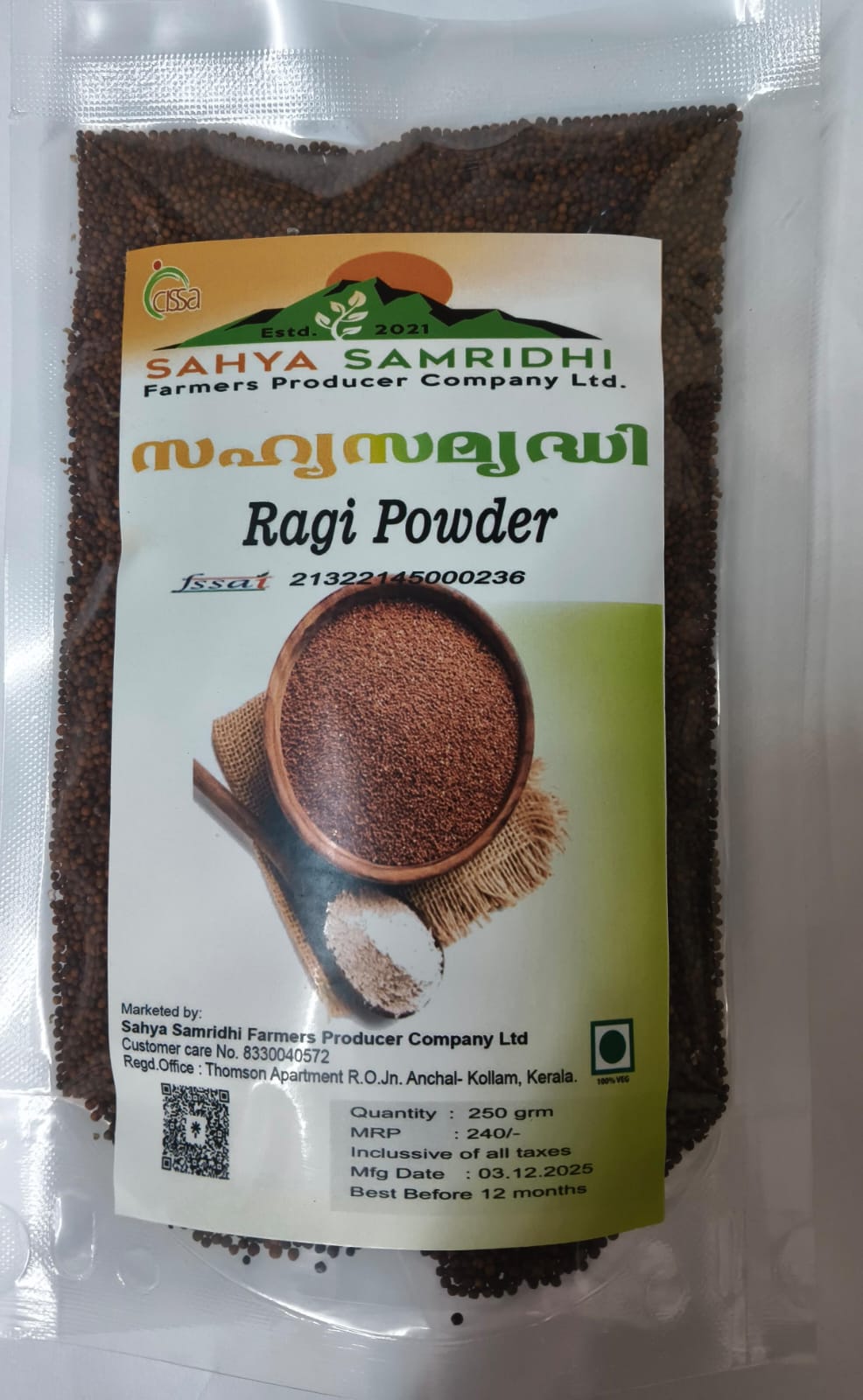 Sahya Samridhi Finger Millet (Ragi) Powder