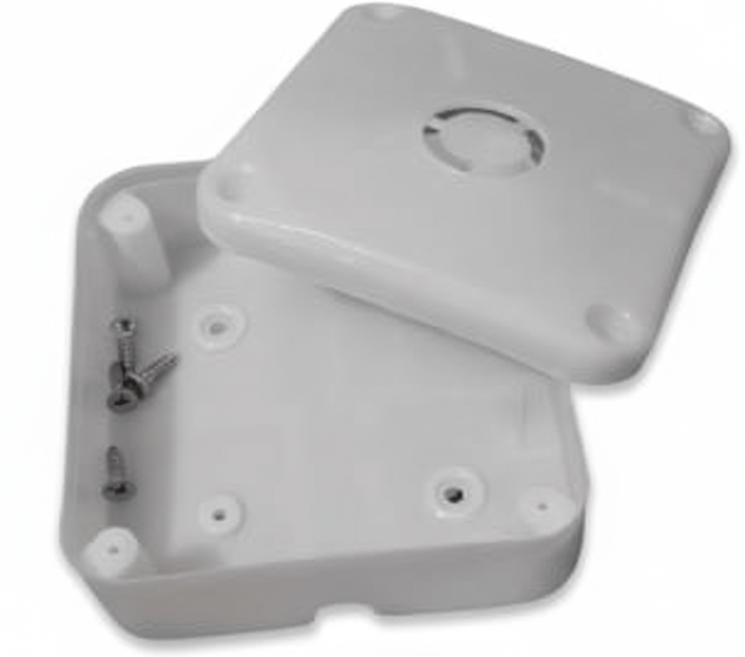 4x4 PVC Junction Box, (pack of 10 White, HD-IP CCTV Compatible, Model SH-PVC-V4-WP