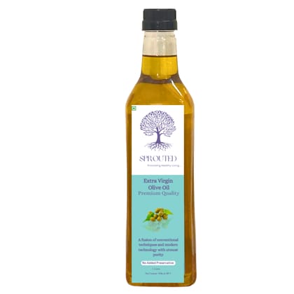 Sprouted Extra Virgin Olive Oil (Jaitoon ka tel) Oil | Glass Bottle | 100% Pure | Gluten-Free | Chemical Free | Extra Virgin Olive Oil for Cooking in 1 Litre