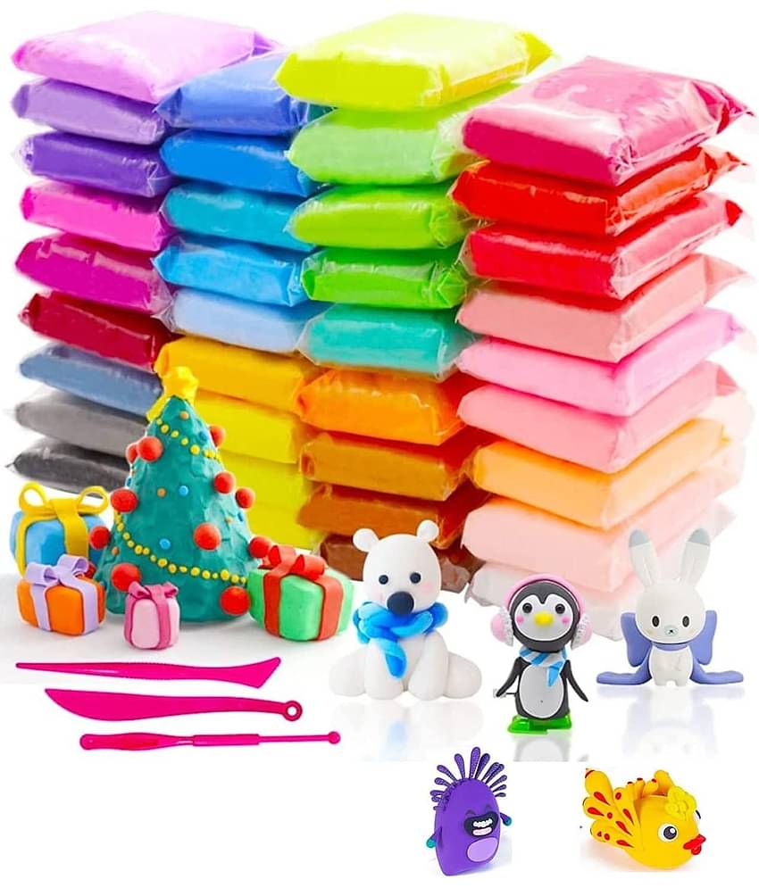 Eclet (Pack of 12) Air Dry Clay, Colorful Children Soft Clay, Creative Art Crafts, Gifts for Kids-Multi Color. Non-Toxic Modeling Magic Fluffy Foam Bouncing Clay Putty Kit for Kids with Tools.99