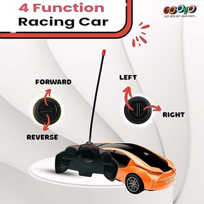 Gooyo 6328-4 Battery Operated 3D Lights Remote Control High Speed Racing Car Toy for Kids