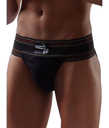Wolf69 Black Athletic Back Covered Gym Supporter
