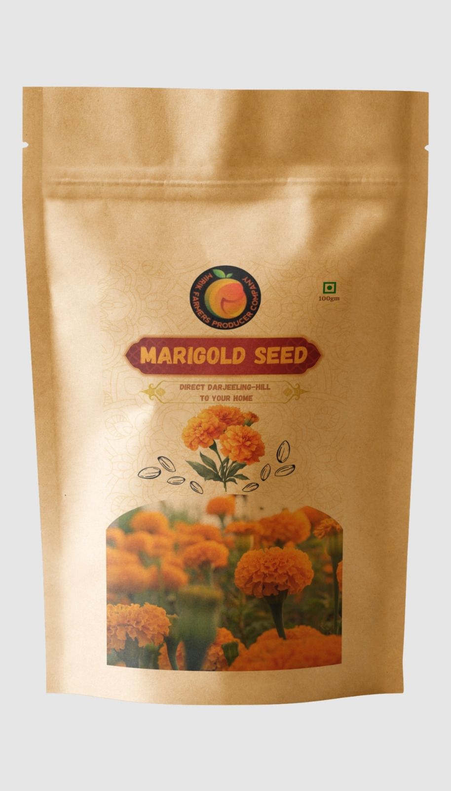Marigold Seed - Direct from Darjeeling-Hill, 100gm Pack for Vibrant Blooms