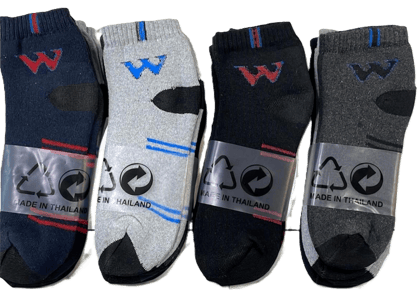 Men’s Premium Ankle-Length Sports Socks – Breathable, Cushioned & Durable (Pack of 4)