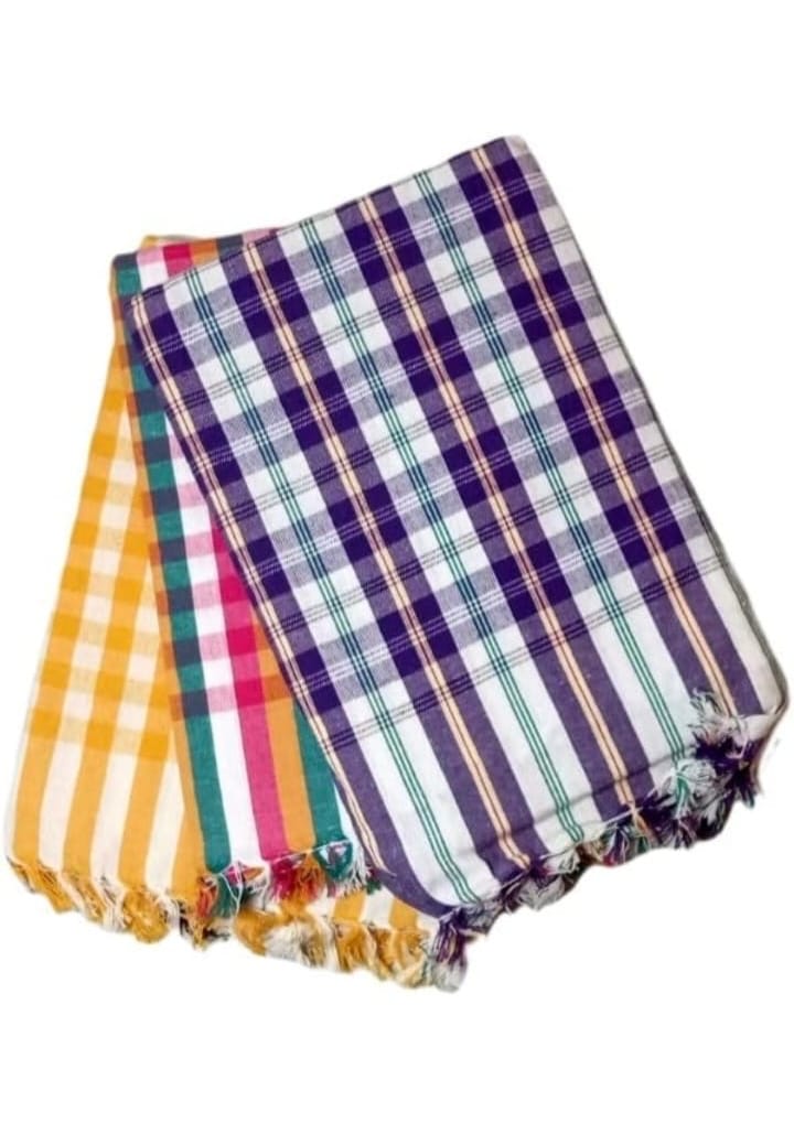 JDE Handloom Cotton bath Towel 