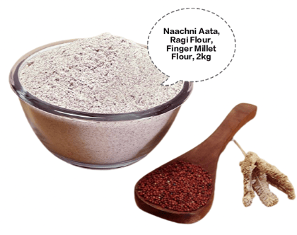 Ragi Atta, Ragi Flour, Naachni Atta, Finger Millet Flour, Mandua Atta 2kg