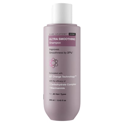 Bare Anatomy Ultra Smoothing Shampoo for Dry and Frizzy Hair Niacinamide Paraben & Sulphate Free (250ml)