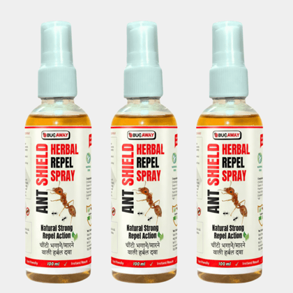 Ant Shield Organic Ant Killer and Repellent Spray 100ml Pack of 3