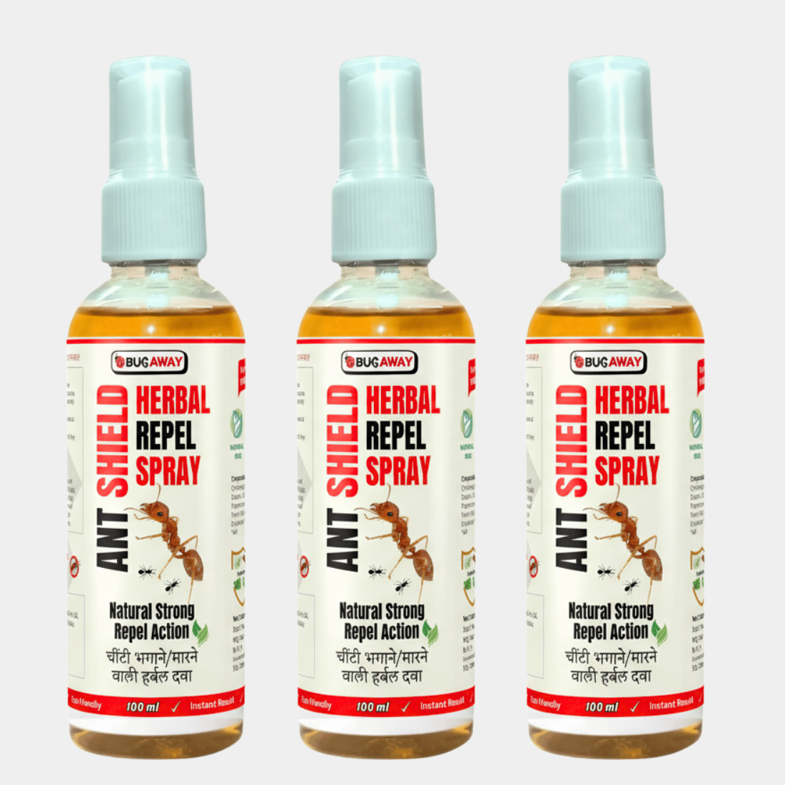 Ant Shield Organic Ant Killer and Repellent Spray 100ml Pack of 3