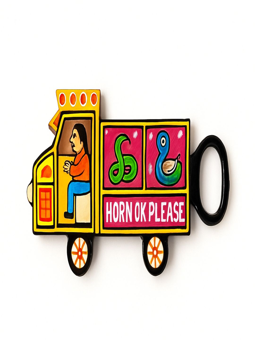 Lorry Bottle Opener - Yellow & Purple