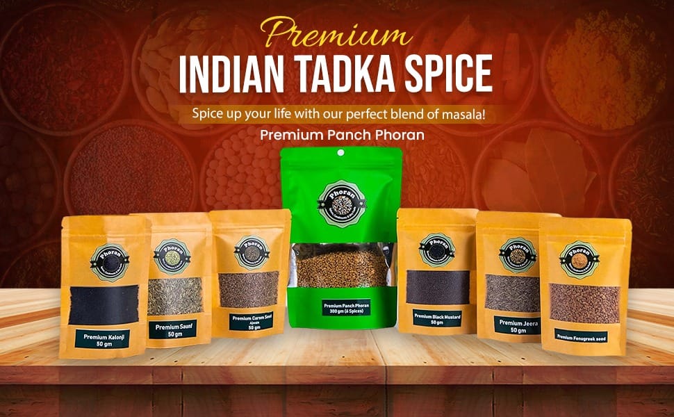 250 gm Panch Phoran Spice Combo Online India - 6 Whole Spices (PACK of Jeera/Kalonji/Kali Rai/Ajwain/Methi/Saunf)| Phoran