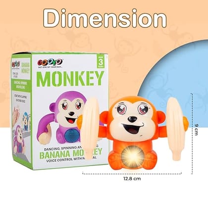 GOOYO Voice Control Monkey Toy with Musical, Dancing, Spinning, Rolling and Sensor Feature for Gifts/Kids/Babies/Boys/Girls| (Battery Not Included)
