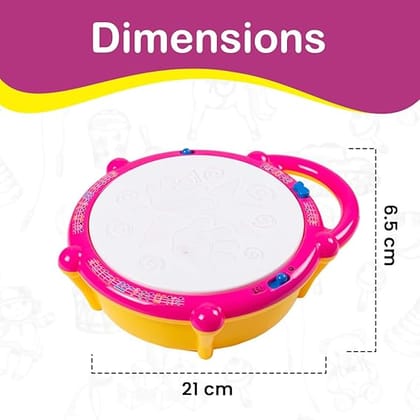 Gooyo 3D Flash Drum Toy with Flash Light & Music Effects | Dynamic Musial Instrument Toy with 2 Mallets for Toddlers | Power Source: 3xAA Battery (Not Included)