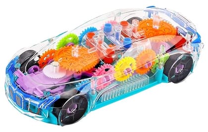 Gooyo 3D Concept Gear Car Toy with 3D Lights and Musical Sounds Effect | Bump N' Go Action Car for Kids/Girls/Boys | Multi Color, Power Source: 3xAA Battery (Not Included)