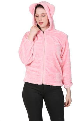 Woolen Pink Hoodie