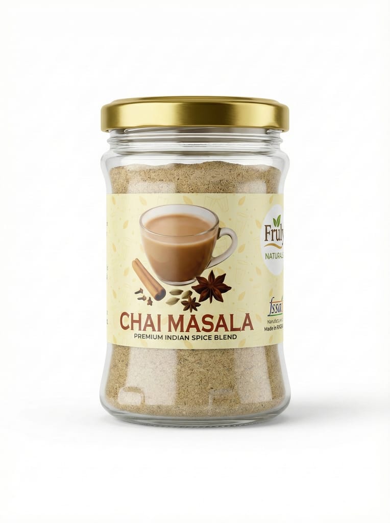 Fruly Naturals Chai Masala Powder | Premium Indian Tea Masala | Strong Aroma & Rich Taste | 100% Natural Spices | No Preservatives | 100g